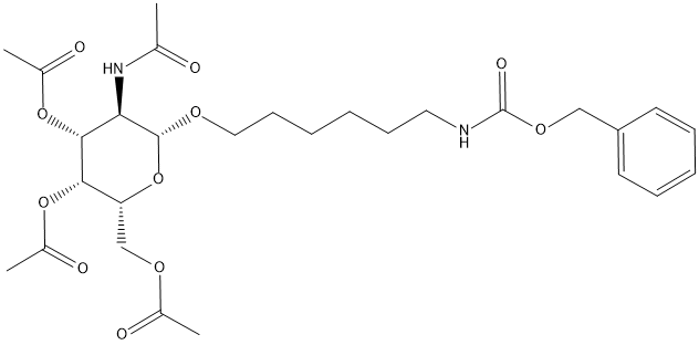 N-[6-[[3,4,6-三-O-乙酰基-2-(乙酰氨基)-2-脱氧-beta-D-吡喃半乳糖基]氧基]己基]氨基甲酸苄酯