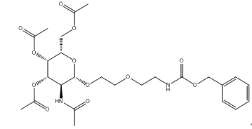 (2R,3R,4R,5R,6R)-5-乙酰氨基-2-(乙酰氧基甲基)-6-(2-(2-(((苄氧基)羰基)氨基)乙氧基)乙氧基)四氢-2H-吡喃-3,4-二基二乙酸酯